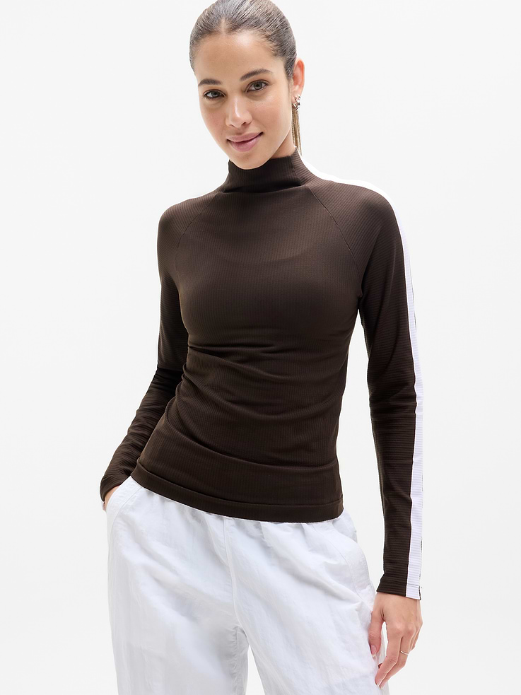 Image number 1 showing, Renew Seamless Mock Neck Top