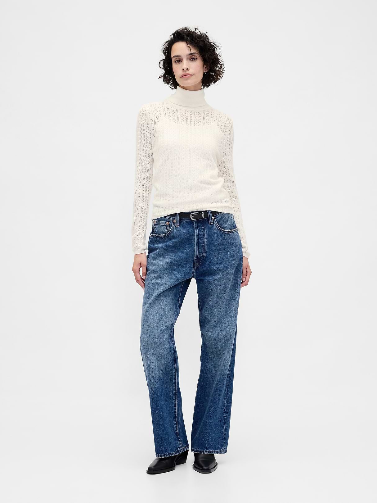 Pointelle Turtleneck Sweater | Gap
