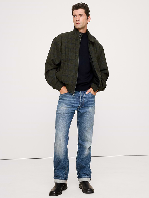 Plaid Flannel Harrington Jacket