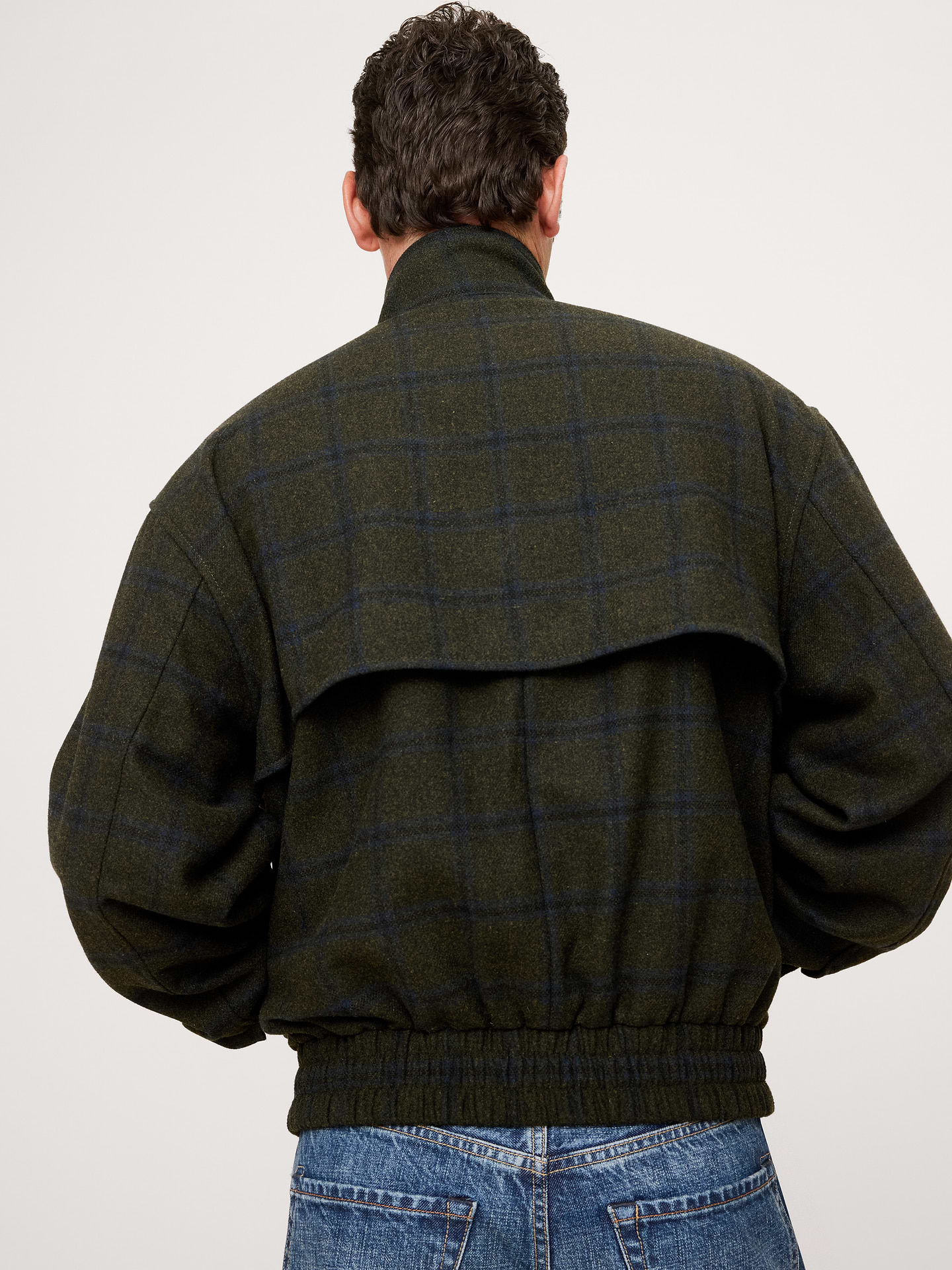 L'image numéro 3 présente Veste Harrington en flanelle à carreaux