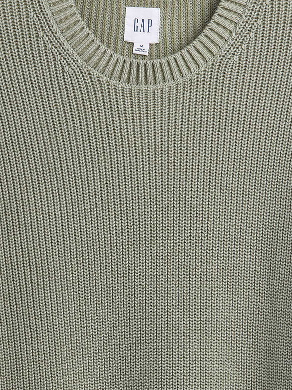 Relaxed Textured Crewneck Sweater
