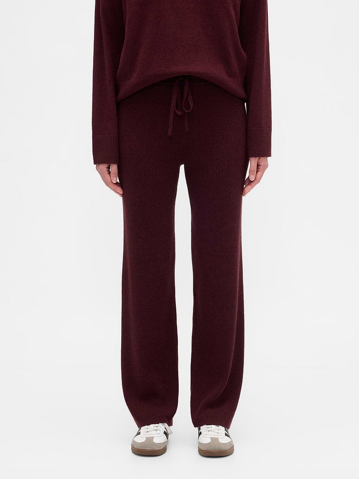 Image 2 of 7, CashSoft Relaxed Ribbed Sweater Pants