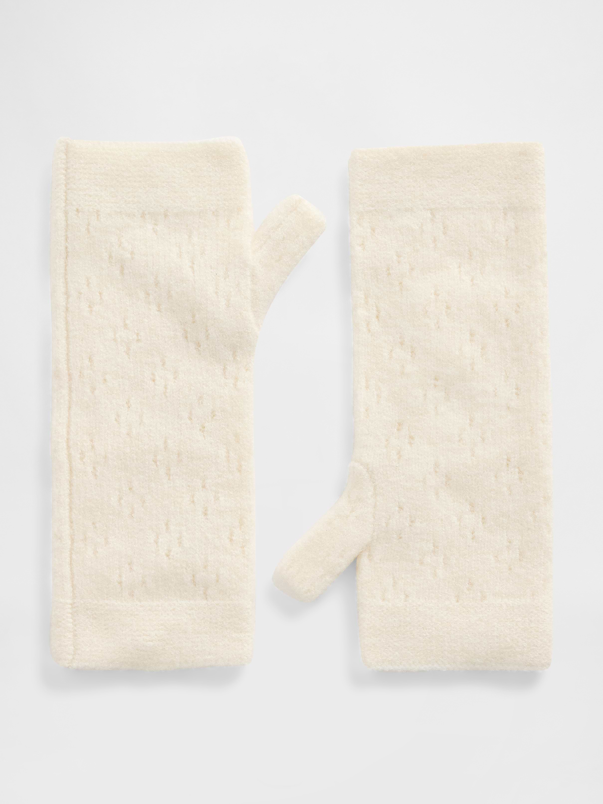 Image number 1 showing, Pointelle Fingerless Mittens