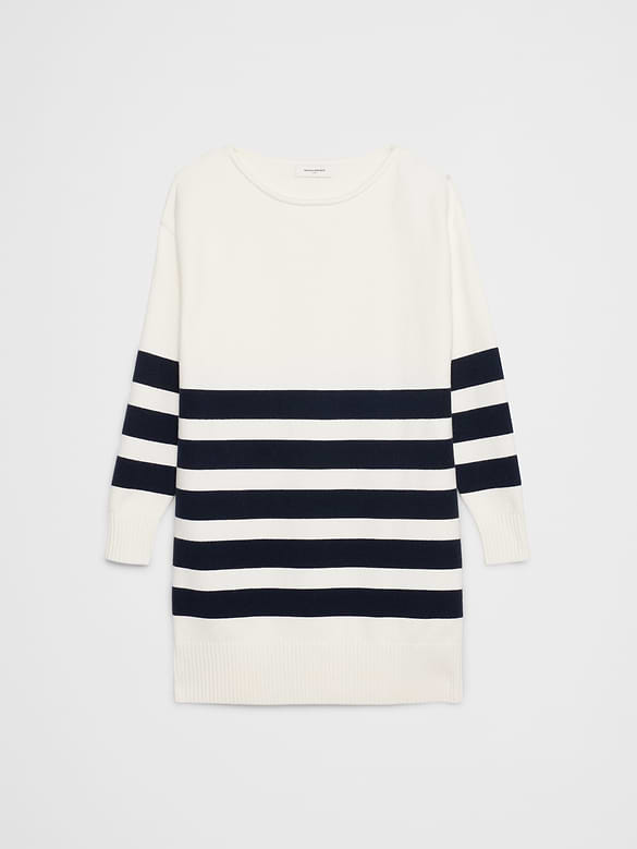 Boatneck Mini Sweater Dress