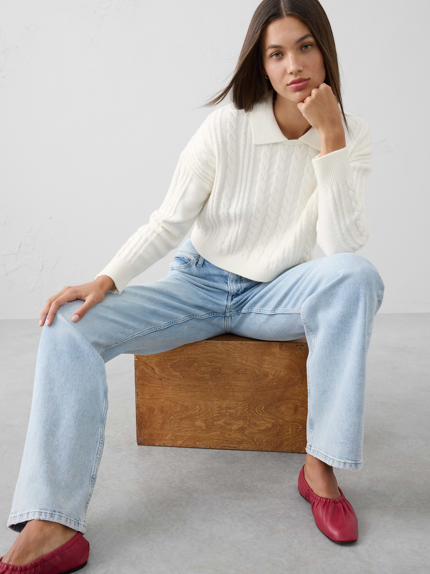 Image number 1 showing, Perfectly Soft Cable Sweater