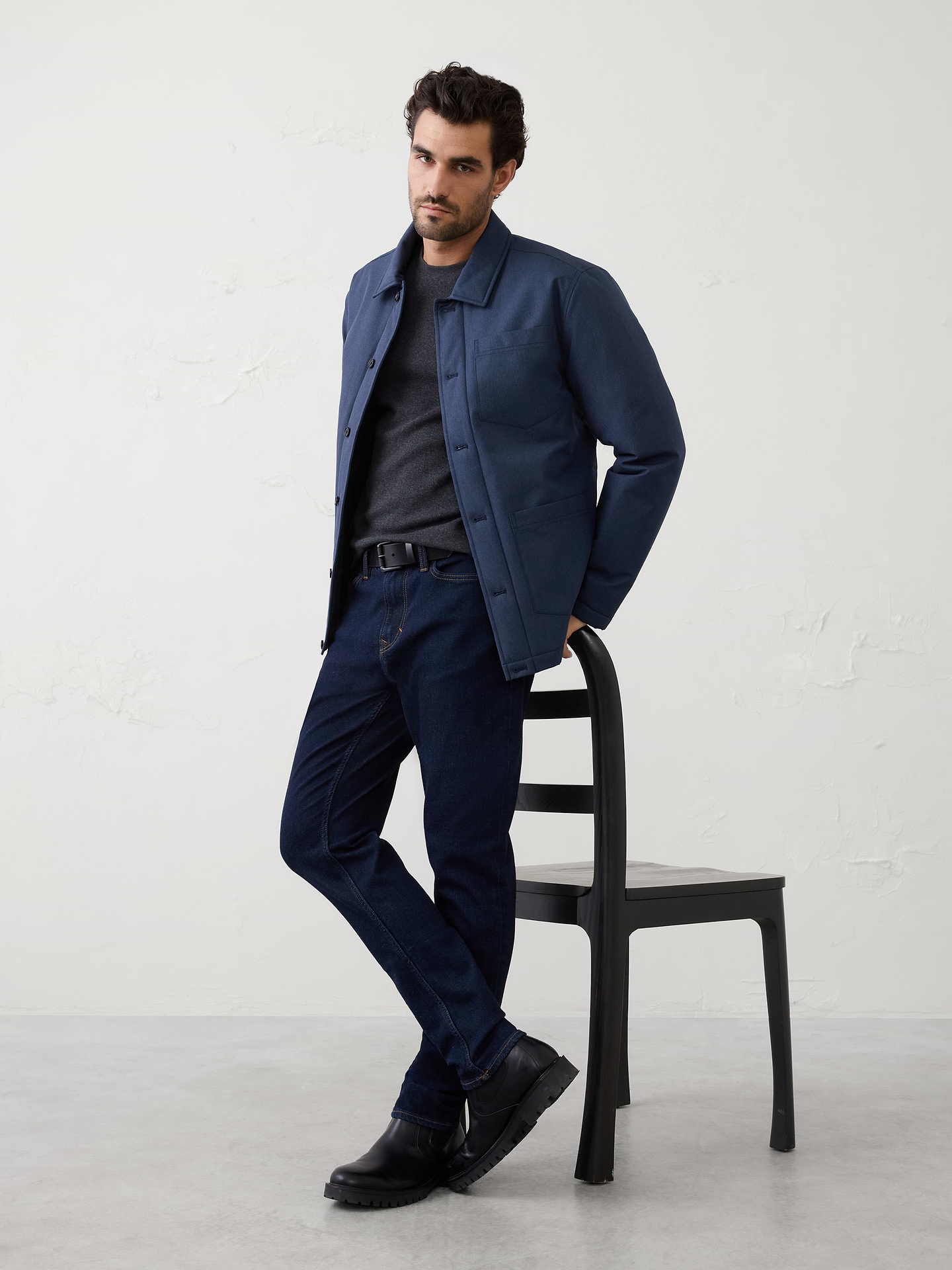 Banana Republic Factory Men's Structured Jacket (Navy)