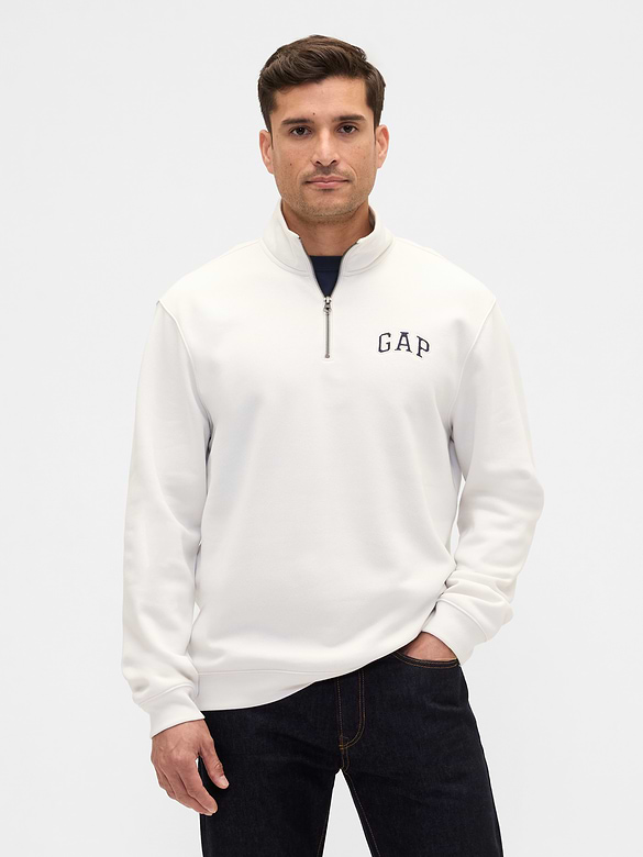 Relaxed Gap Logo Quarter-Zip Sweatshirt