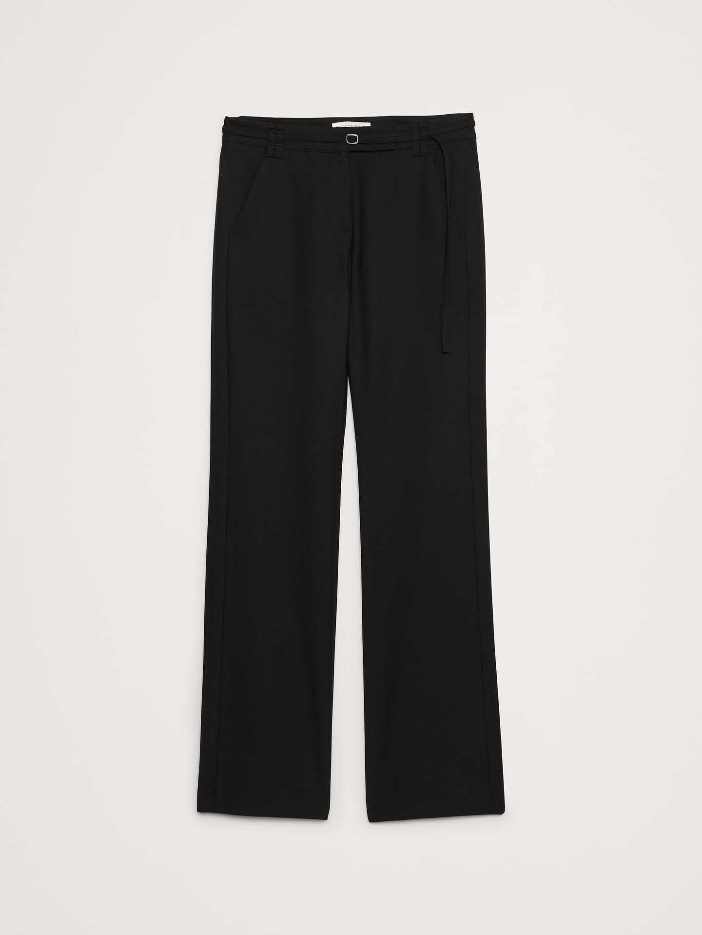 Image number 7 showing, Mid-Rise Straight Wool-Blend Flannel Pant