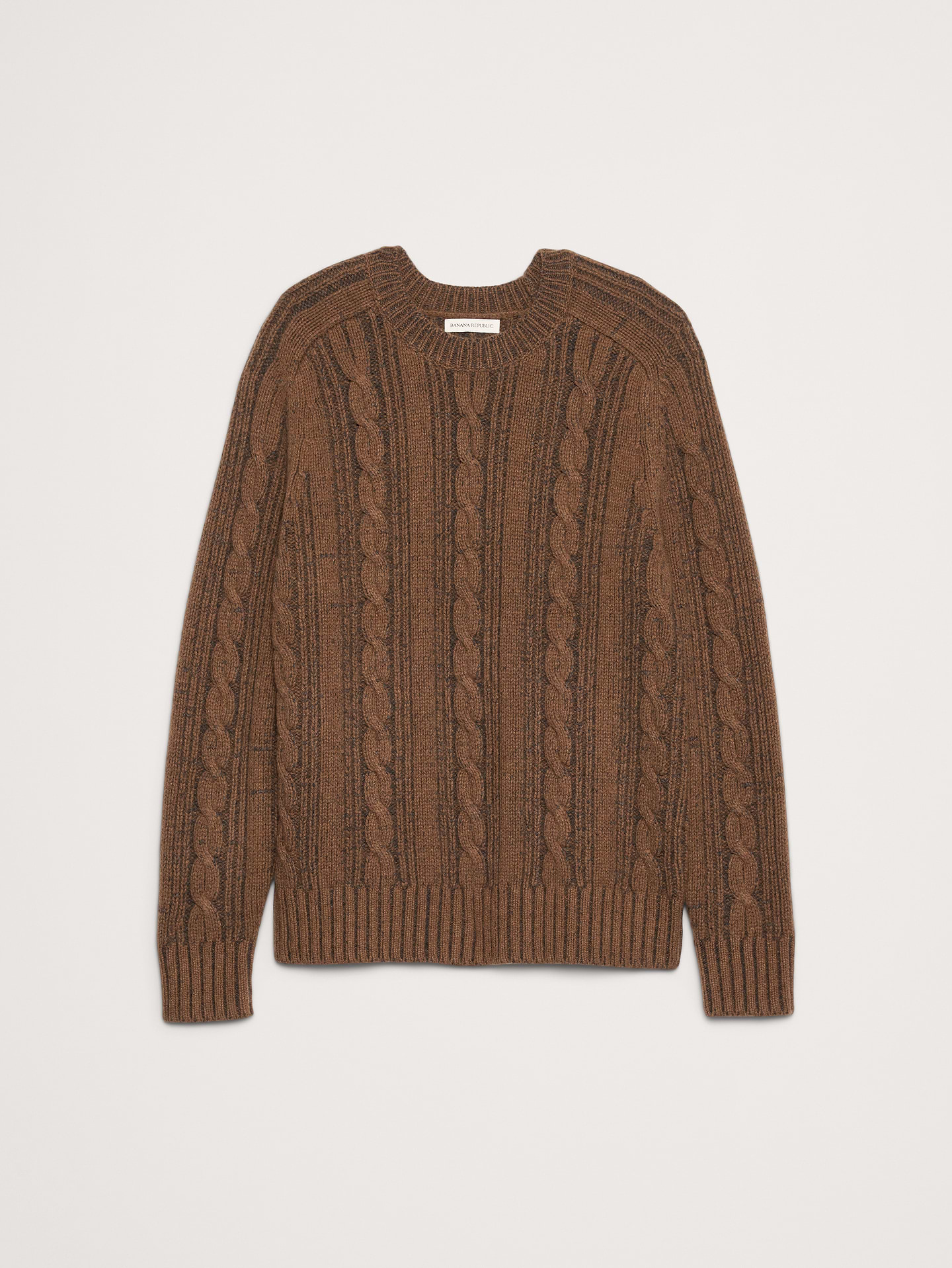 Image number 5 showing, Italian Merino-Blend Cable-Knit Sweater
