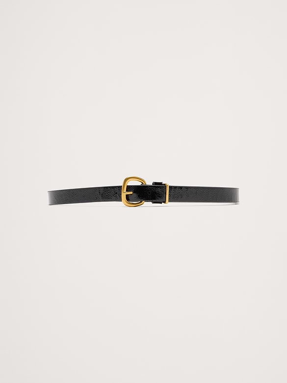 Patent Leather Knotted Belt
