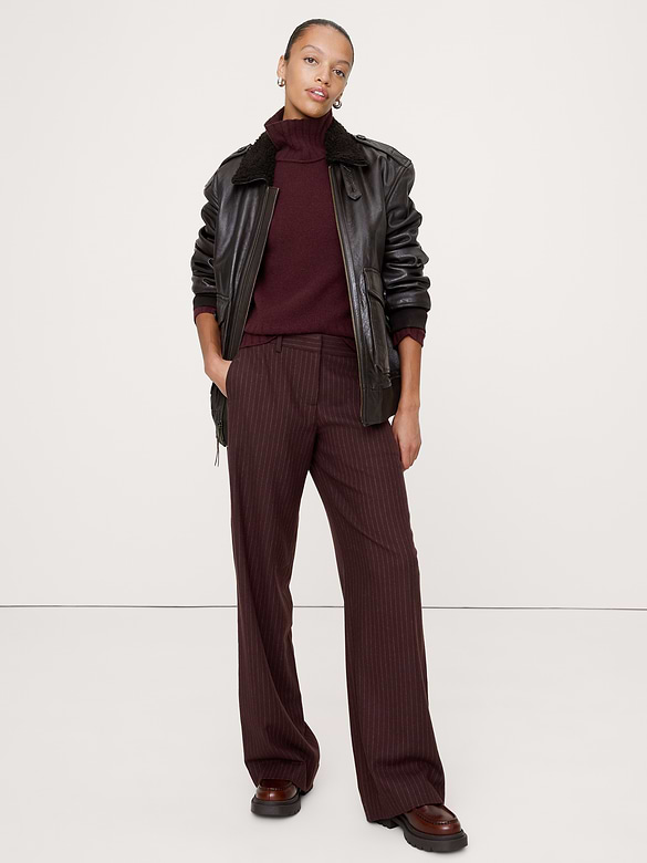 The Everyday Wide-Leg Pant in Flannel