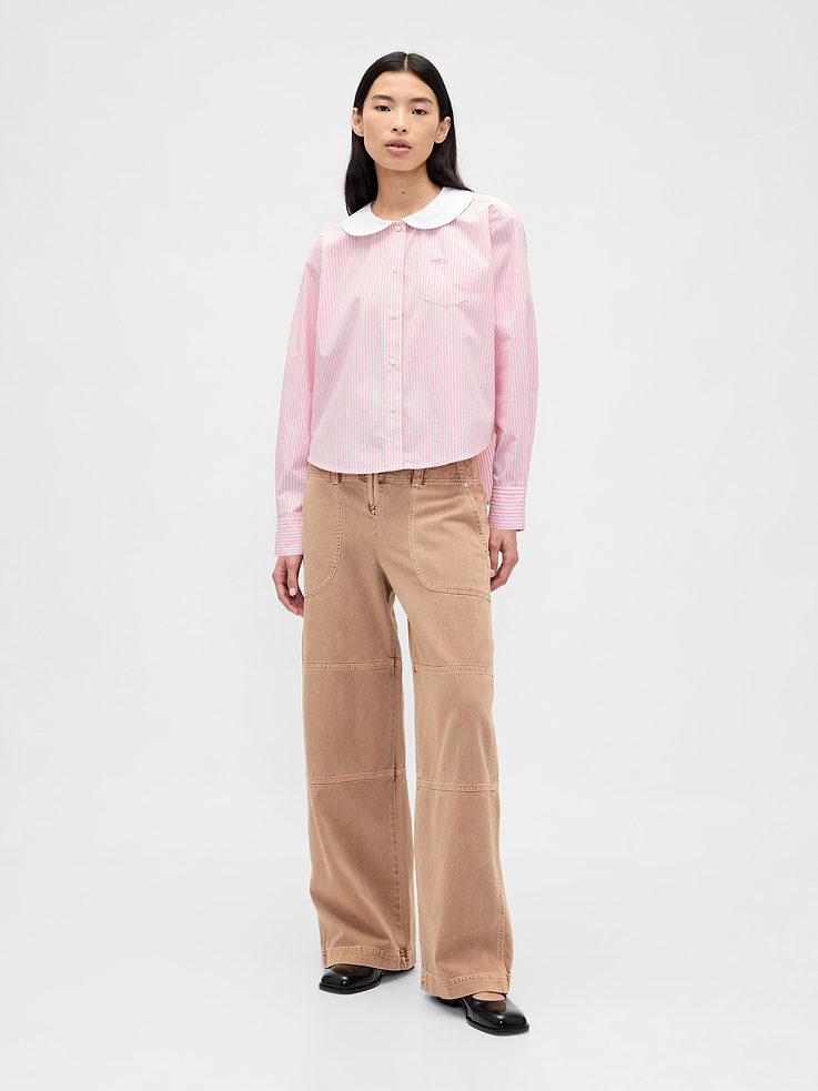 Image 2 of 2, Gap × Sandy Liang Poplin Oversized Shirt