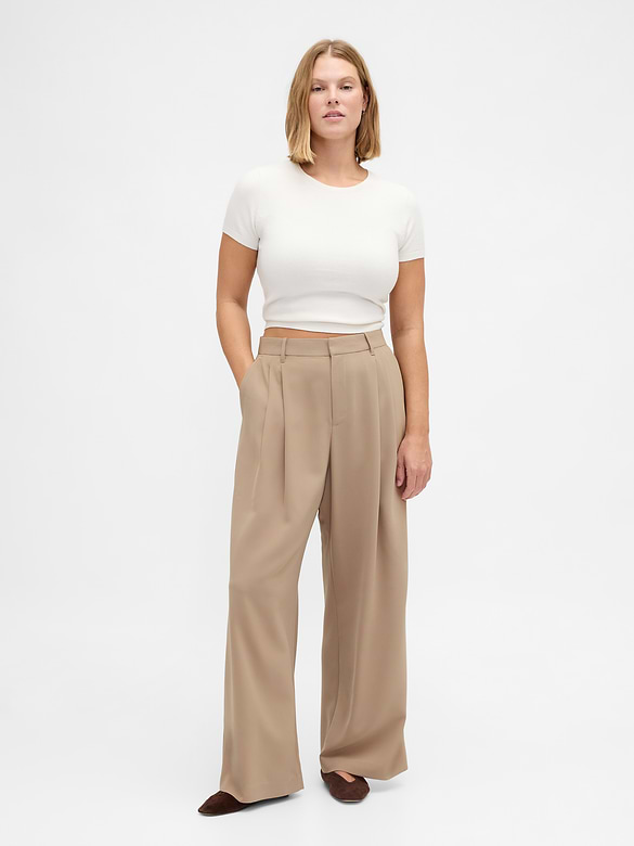 Curvy 365 High Rise Pleated Trousers