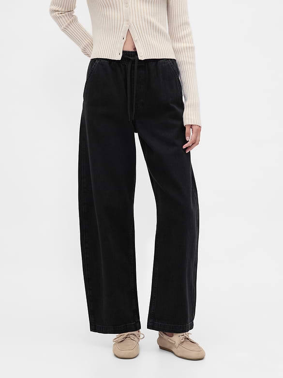 High Rise Barrel Jeans
