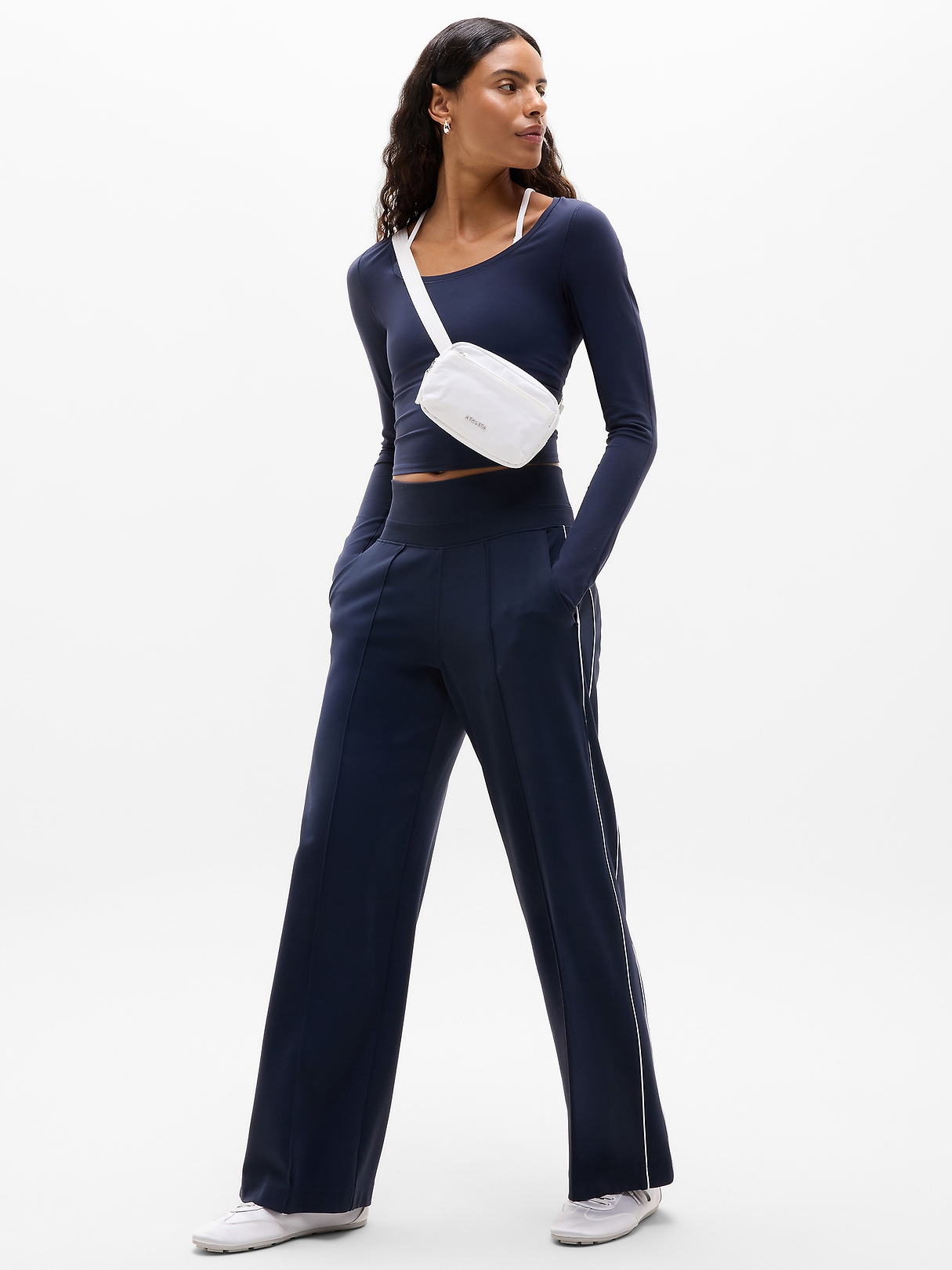 ヴェルディ×ATHLETA Venice High Rise Track Stripe Wide Leg Pant | Athleta