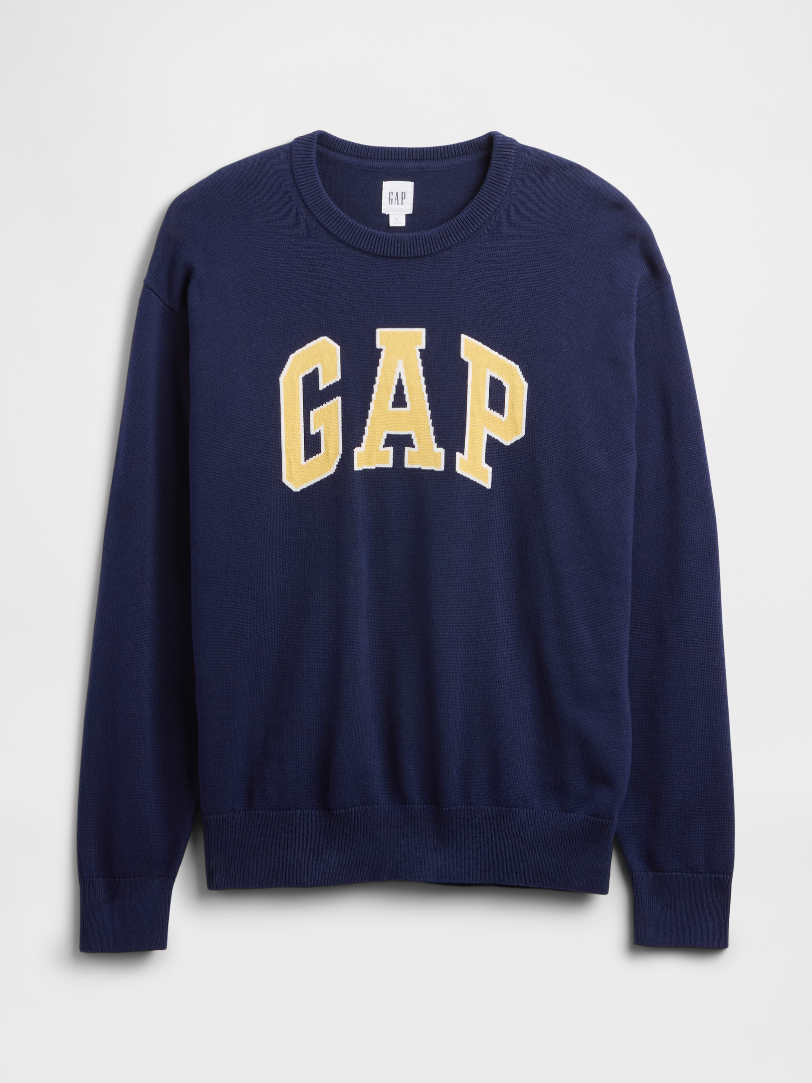 Image 5 of 5, Relaxed Gap Logo Intarsia Sweater