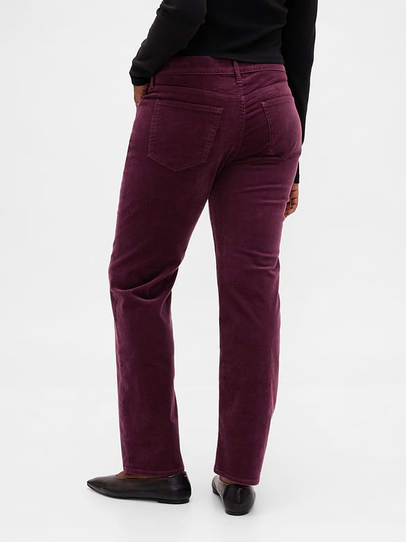Low Rise Corduroy '90s Slim Straight Pants