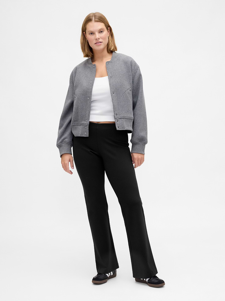 Image number 5 showing, Low Rise Double Knit Flare Pants