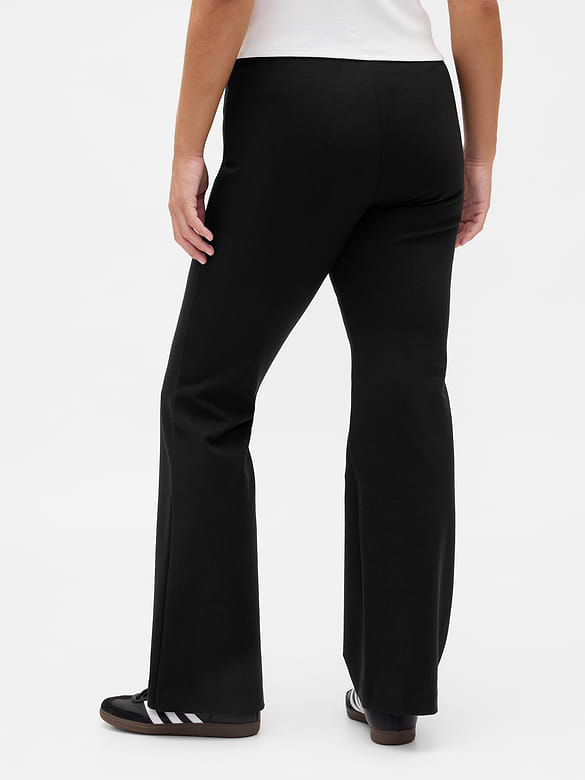 Low Rise Double Knit Flare Pants