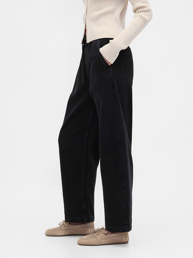Image number 3 showing, High Rise Barrel Jeans