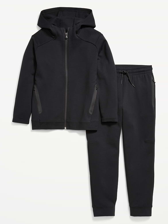Dynamic Fleece Full-Zip Hoodie and Joggers Set for Boys