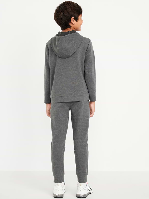 Ensemble de pantalon de jogging et haut à capuchon en molleton dynamique à glissière pleine longueur pour garçon