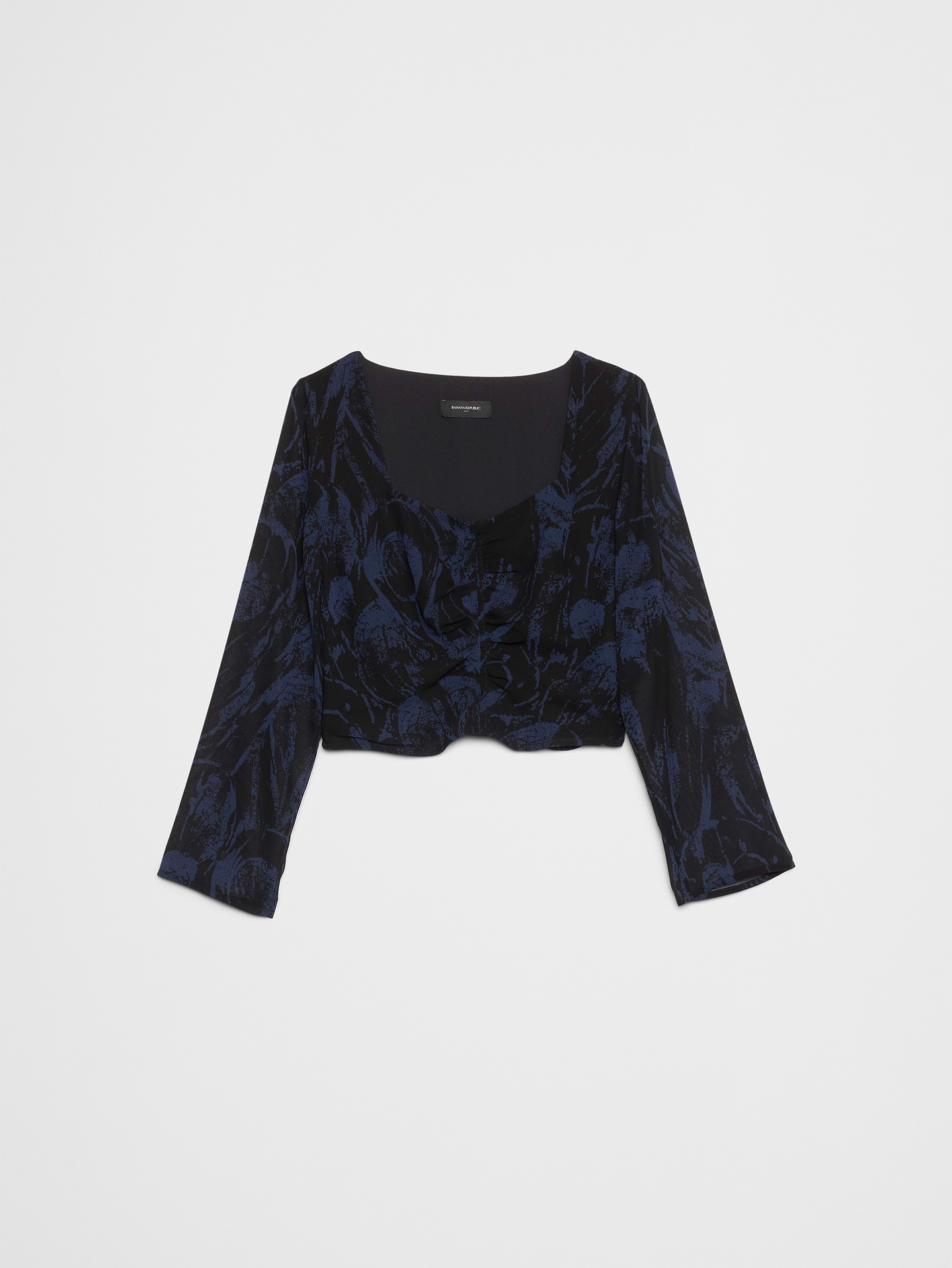 Image number 7 showing, Cropped Shirred Sweetheart-Neck Top