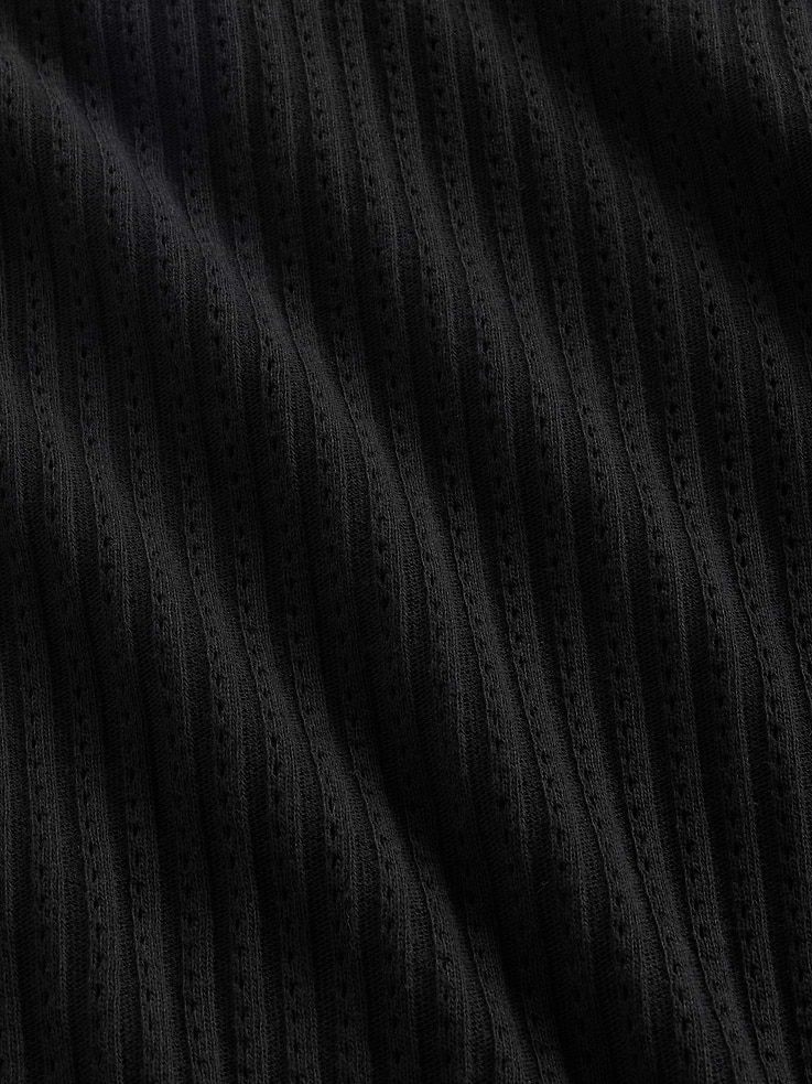 Image number 4 showing, Pointelle Rib Crop Turtleneck