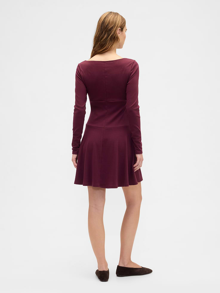 Image number 2 showing, Modern Ribbed Boatneck Mini Dress