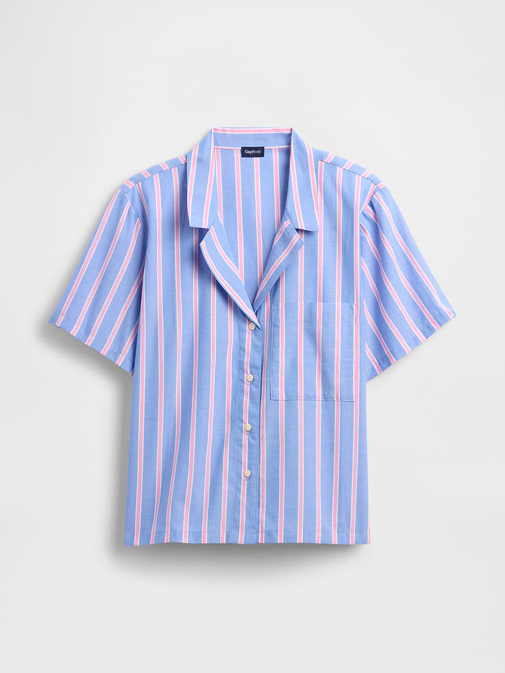 Image number 4 showing, Print Poplin PJ Shirt