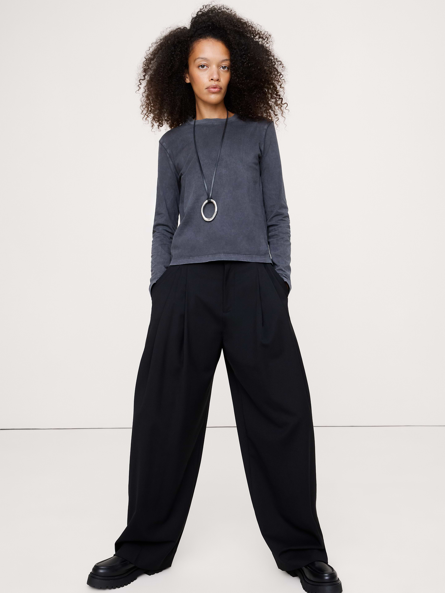 Image number 1 showing, Vintage Cotton Long-Sleeve T-Shirt