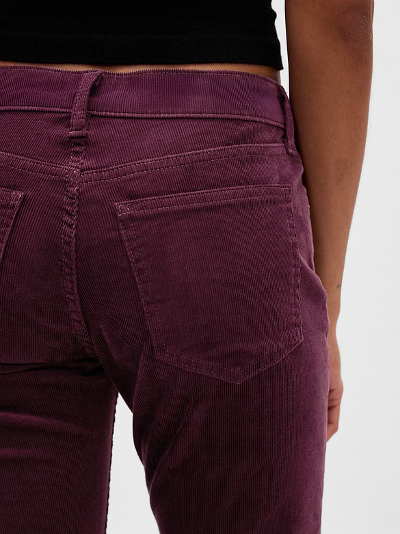 Low Rise Corduroy '90s Slim Straight Pants