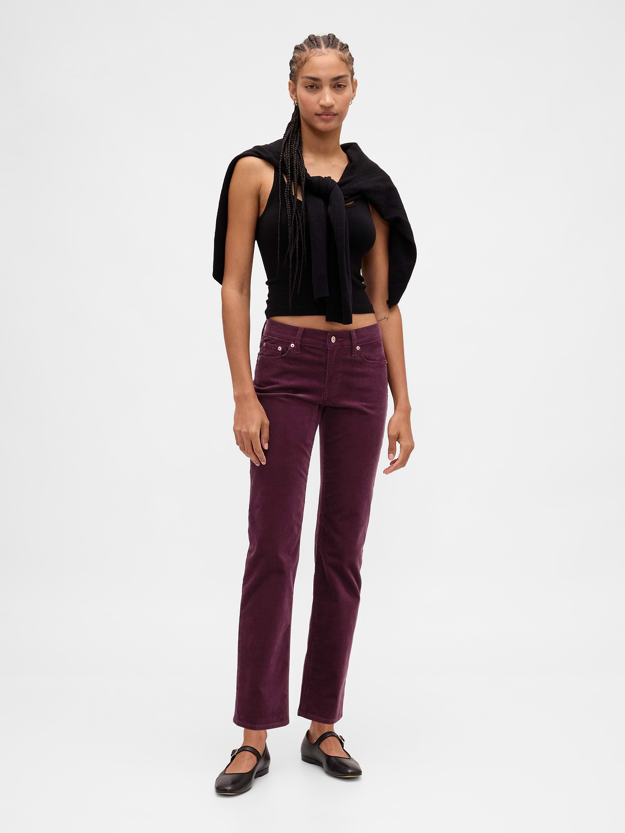 Low Rise Corduroy '90s Slim Straight Pants - Tuscan red by Gap