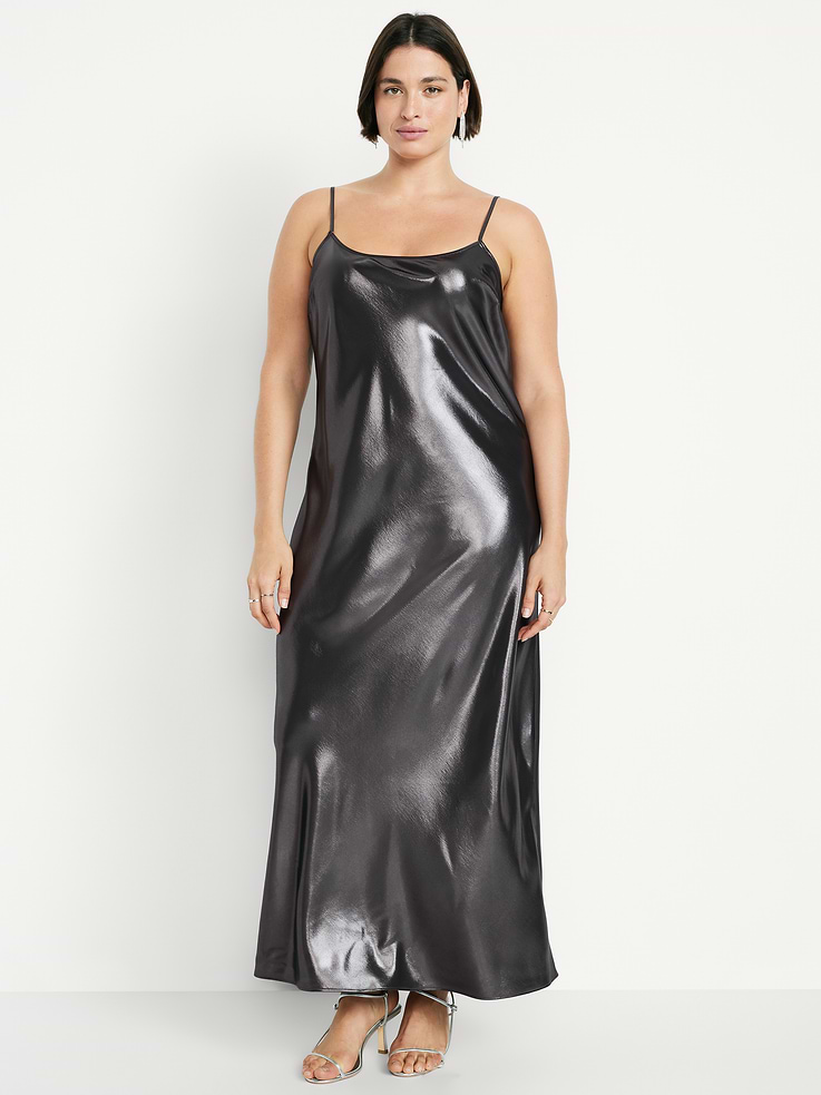 Image 6 of 9, Shine Satin Maxi Dress