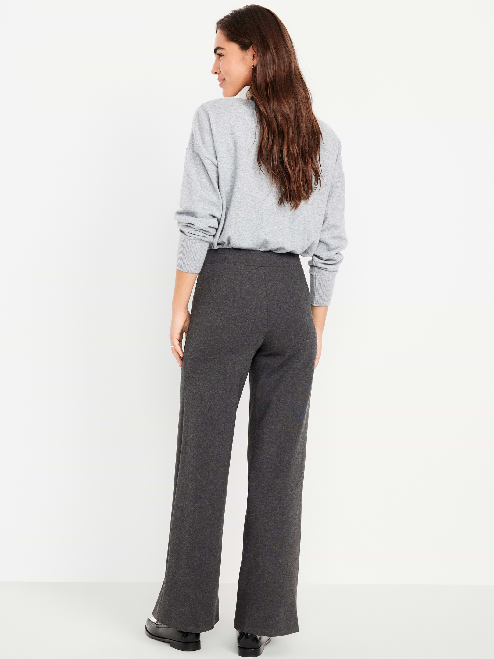 L'image numéro 3 présente Pantalon à jambe large Stevie à taille très haute