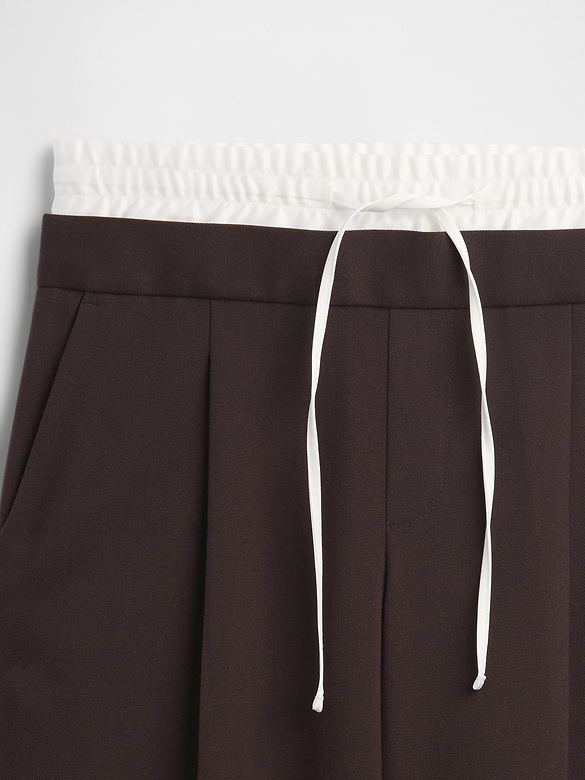 Mid Rise Double-Waist Pants