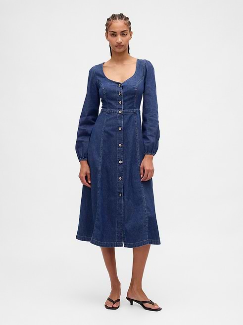 denim romper dress for women Rodeo Chic L Color:Celestial Blue giving a feminine and jersey abaya Delight denim dress for
