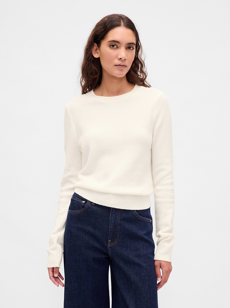 Image number 1 showing, CashSoft Crewneck Sweater
