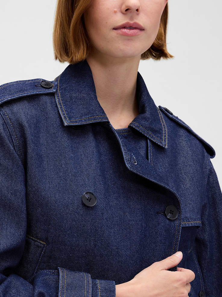 L'image numéro 4 présente Trench court en denim Douceur suprême