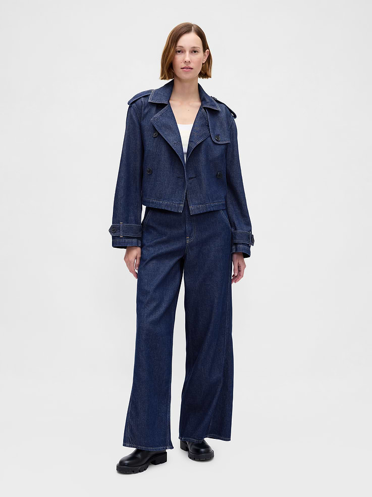 L'image numéro 2 présente Trench court en denim Douceur suprême