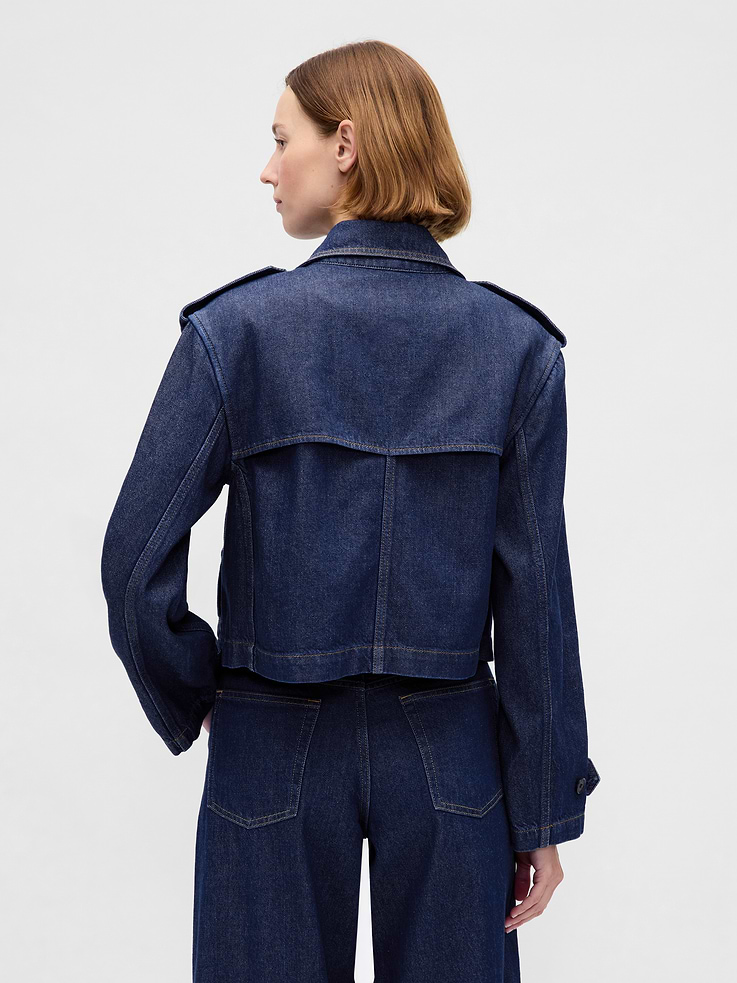 L'image numéro 3 présente Trench court en denim Douceur suprême