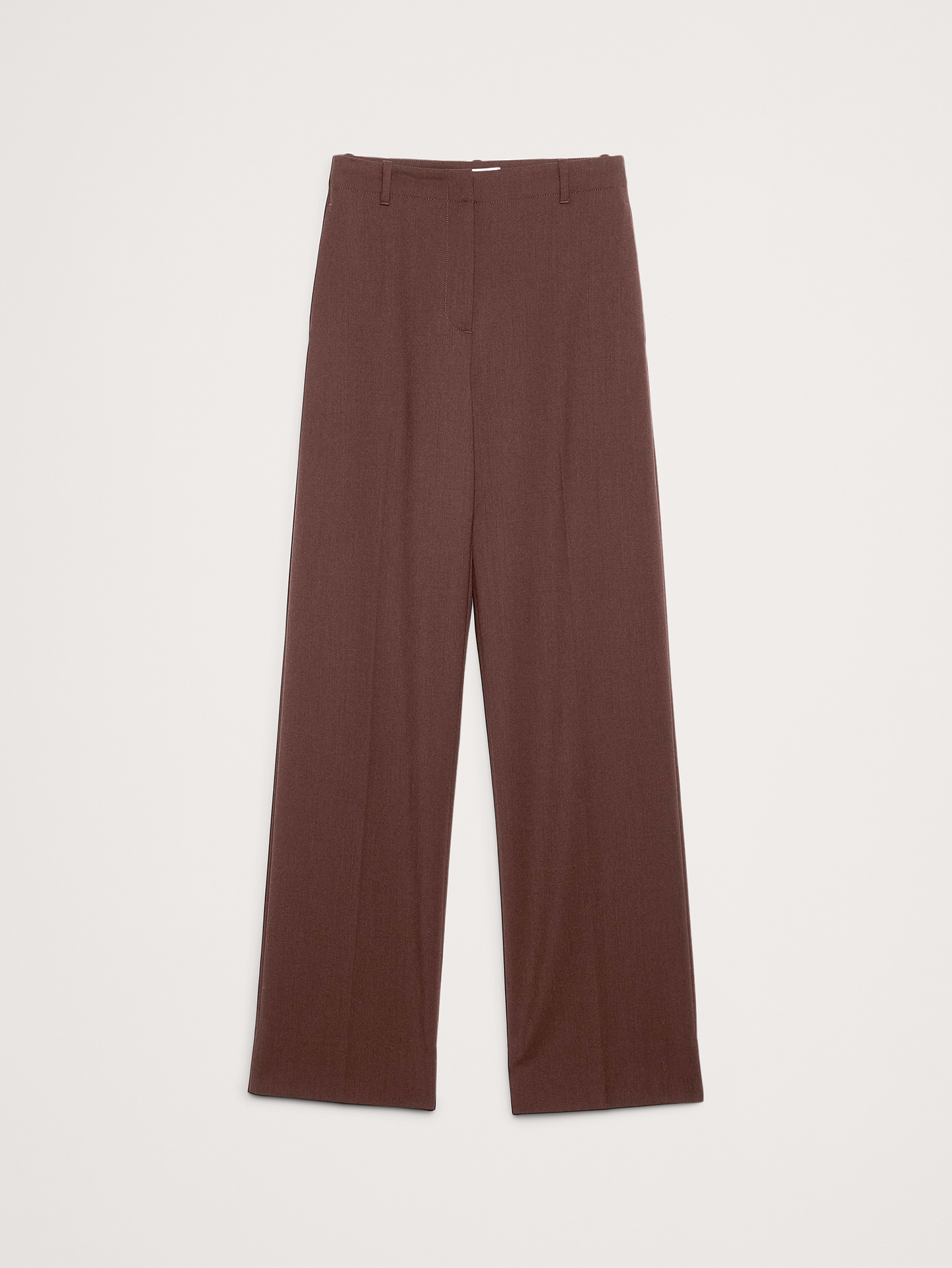 L'image numéro 4 présente Pantalon droit moderne à taille haute en laine italienne