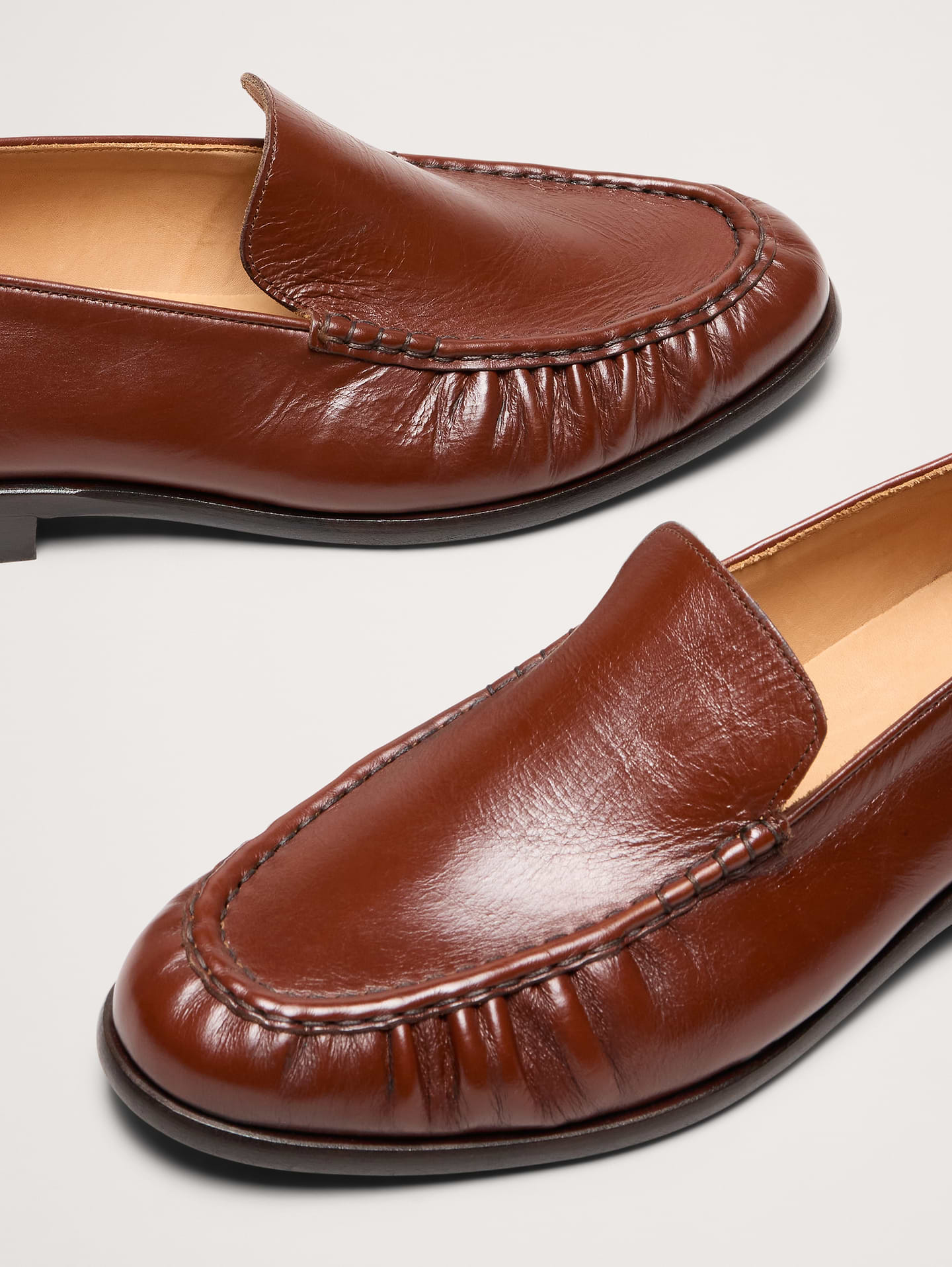 Image number 6 showing, Leather Moc-Toe Loafer