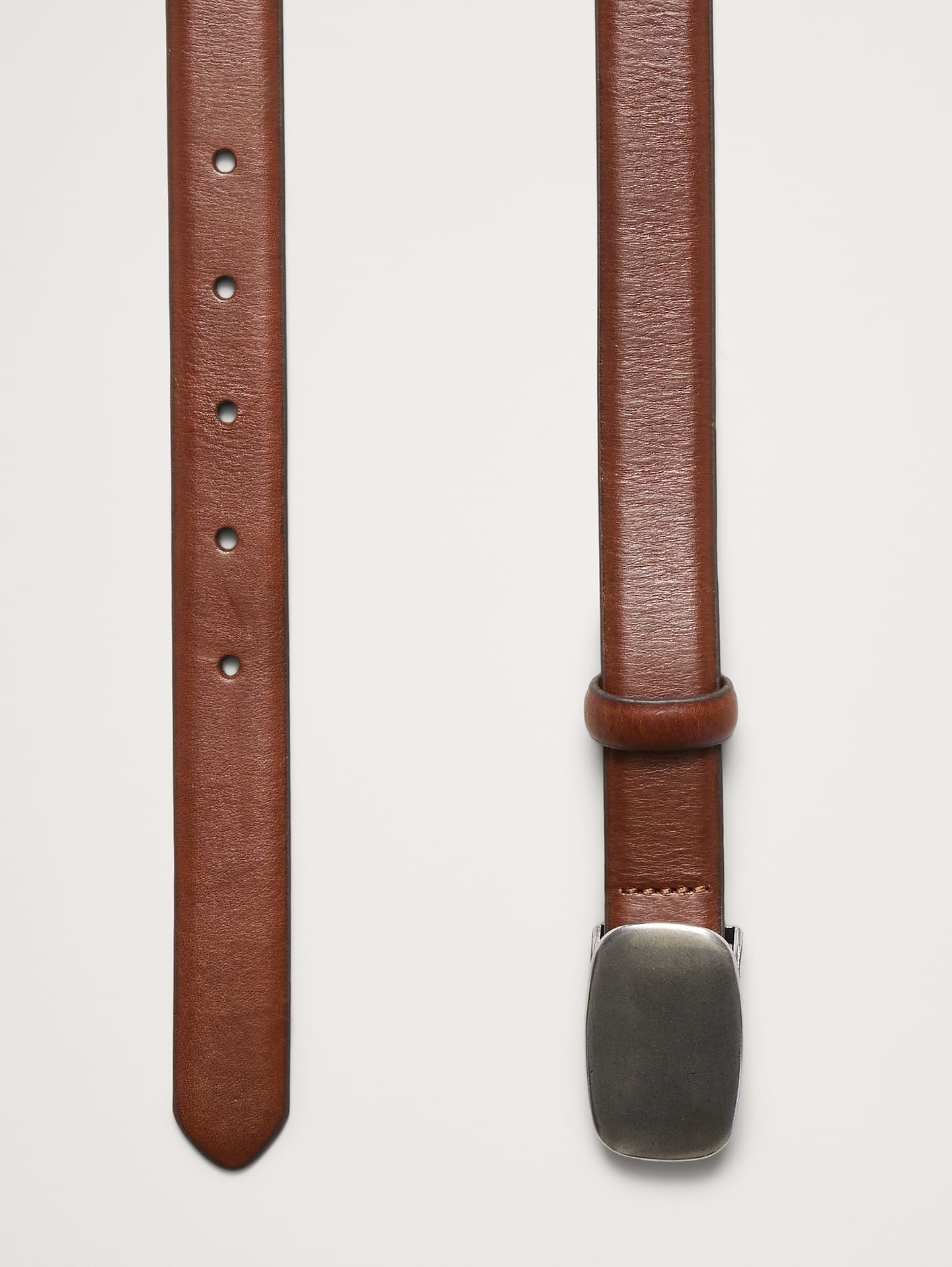 L'image numéro 3 présente Ceinture en cuir à boucle plaquée