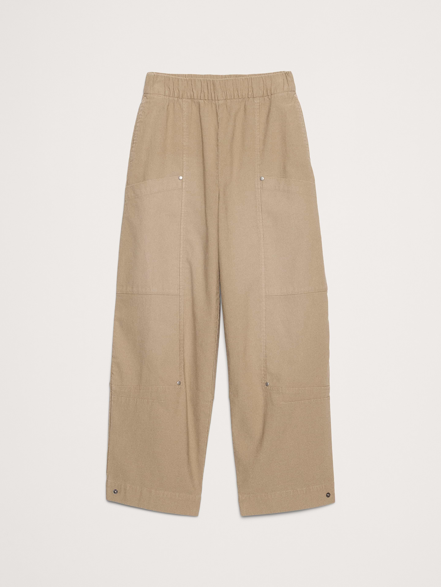 Image number 5 showing, Wide-Leg Textured Twill Pull-On Pant