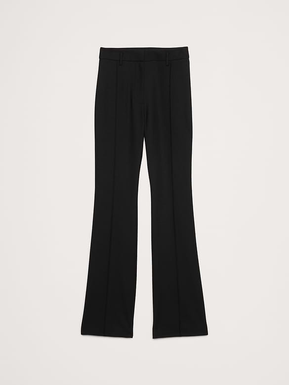Pantalon ultra-étroit à taille haute en flanelle