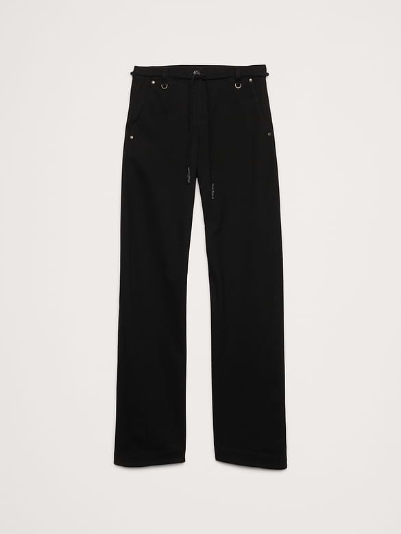 Mid-Rise Twisted Straight Pant