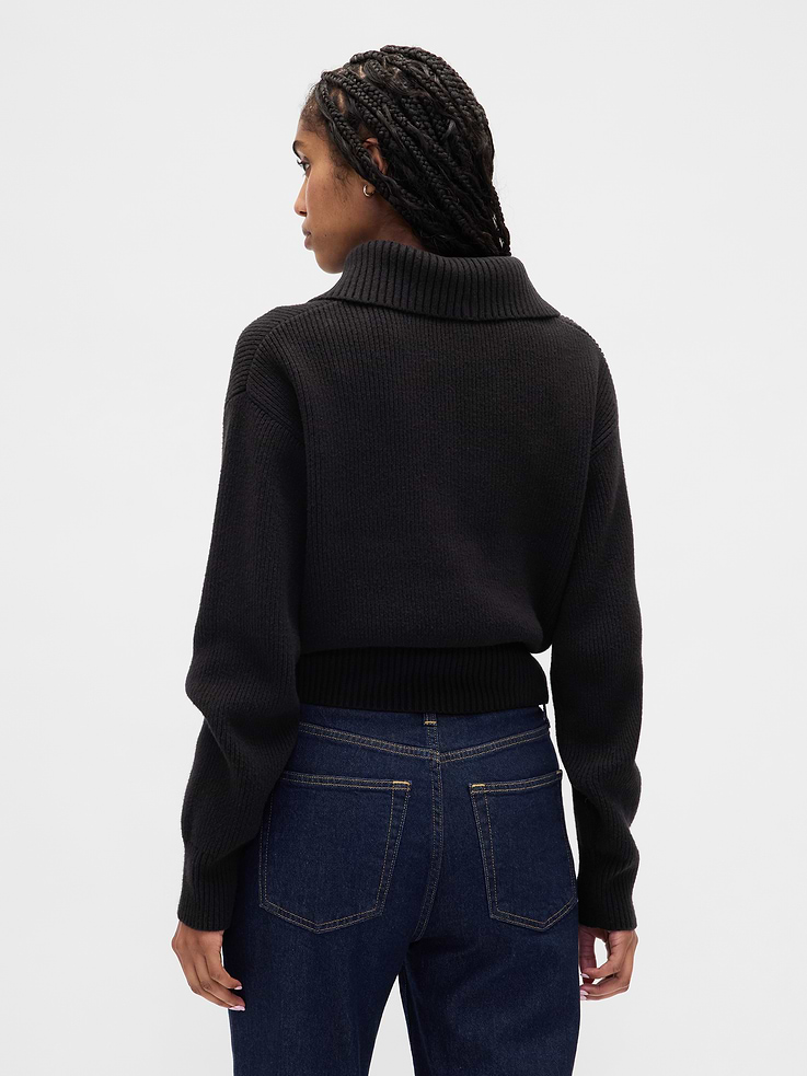 L'image numéro 3 présente Cardigan à glissière avec col en similifourrure Effet cachemire