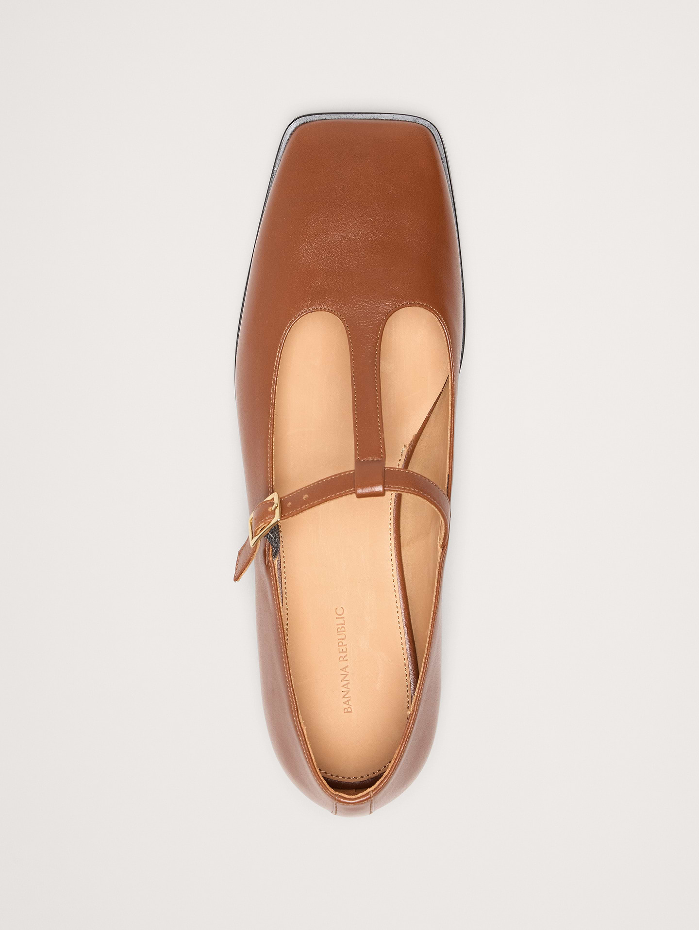 Image number 5 showing, Italian Leather Square-Toe Mary Jane Flats