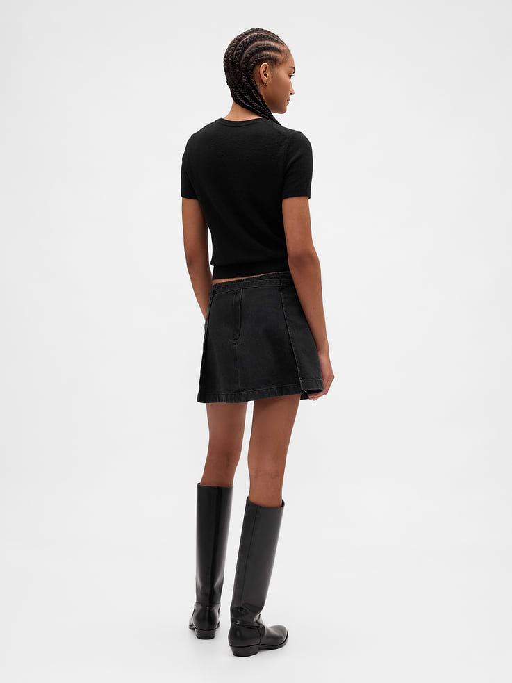 Image number 2 showing, Denim Belted Mini Skirt